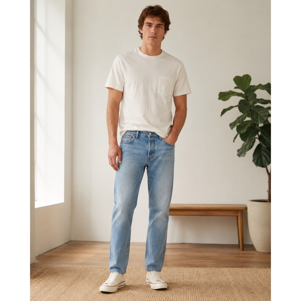 Levi's 501 Original Fit Jeans Mens 36x32 Medium Wash Straight Leg Button Fly